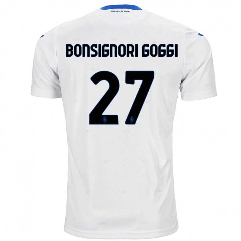 Danxen Kinderen Lorenzo Bonsignori Goggi #27 Wit Uitshirt Uittenue 2024/25 T-Shirt