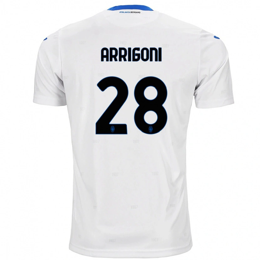 Danxen Kinderen Mattia Arrigoni #28 Wit Uitshirt Uittenue 2024/25 T-Shirt