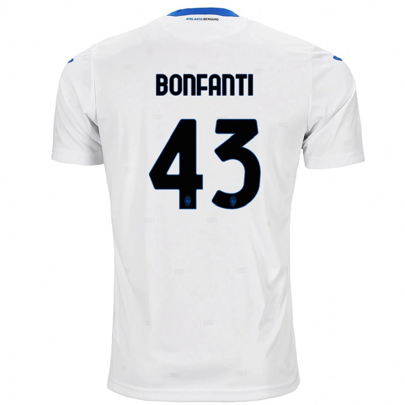 Danxen Kinderen Giovanni Bonfanti #43 Wit Uitshirt Uittenue 2024/25 T-Shirt