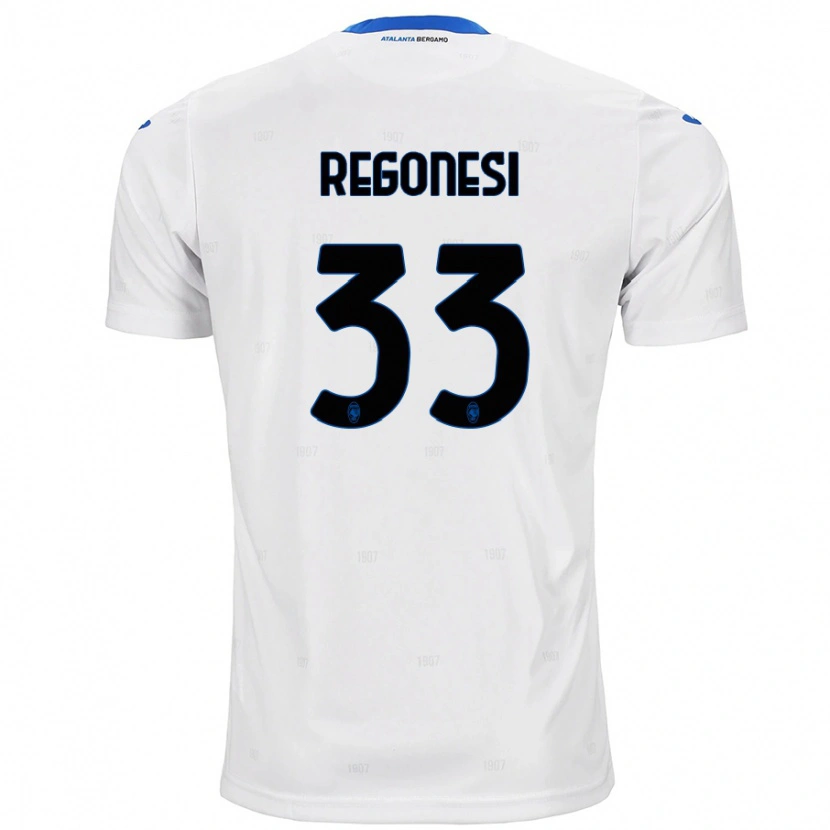 Danxen Kinderen Iacopo Regonesi #33 Wit Uitshirt Uittenue 2024/25 T-Shirt