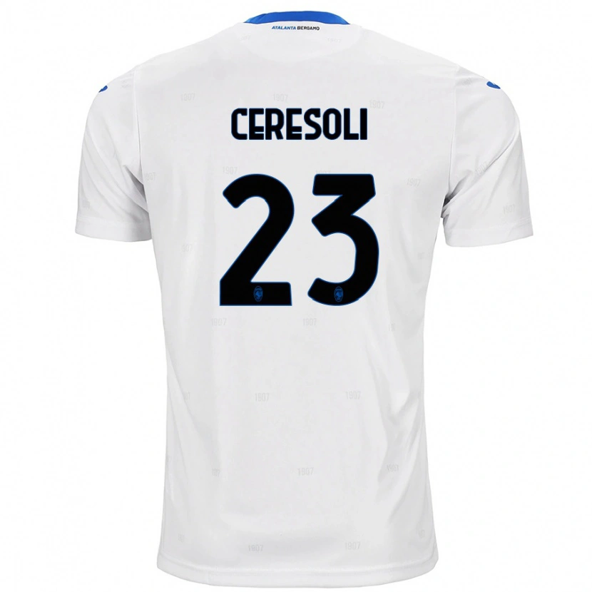 Danxen Kinderen Andrea Ceresoli #23 Wit Uitshirt Uittenue 2024/25 T-Shirt