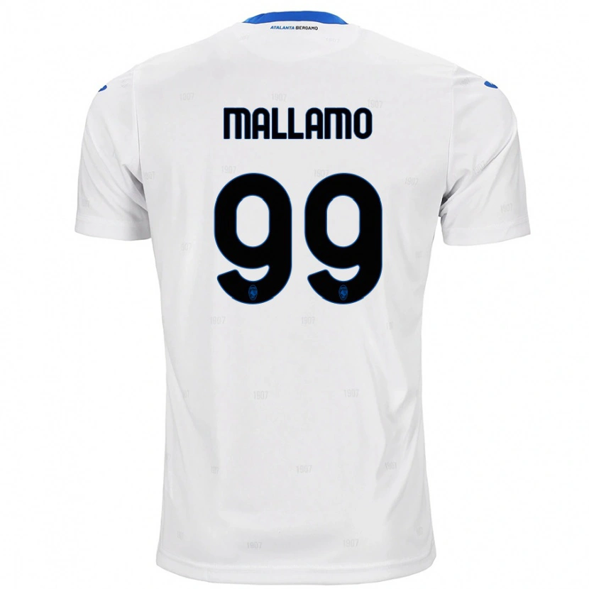 Danxen Kinderen Alessandro Mallamo #99 Wit Uitshirt Uittenue 2024/25 T-Shirt