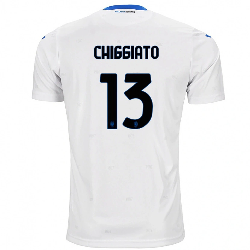 Danxen Kinderen Gabriele Chiggiato #13 Wit Uitshirt Uittenue 2024/25 T-Shirt