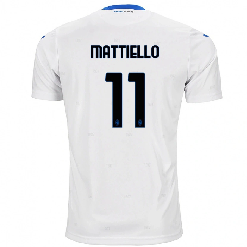 Danxen Kinderen Federico Mattiello #11 Wit Uitshirt Uittenue 2024/25 T-Shirt