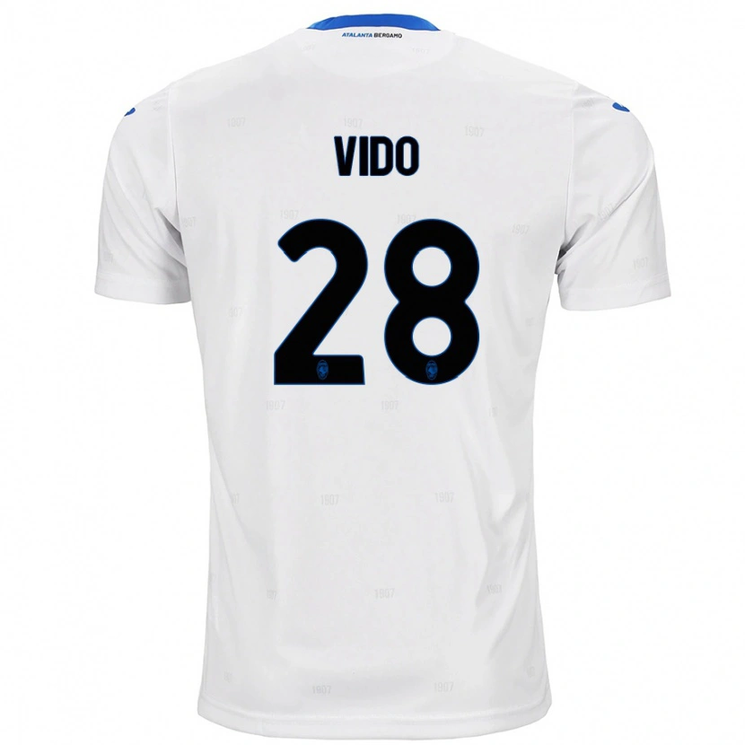 Danxen Kinderen Luca Vido #28 Wit Uitshirt Uittenue 2024/25 T-Shirt