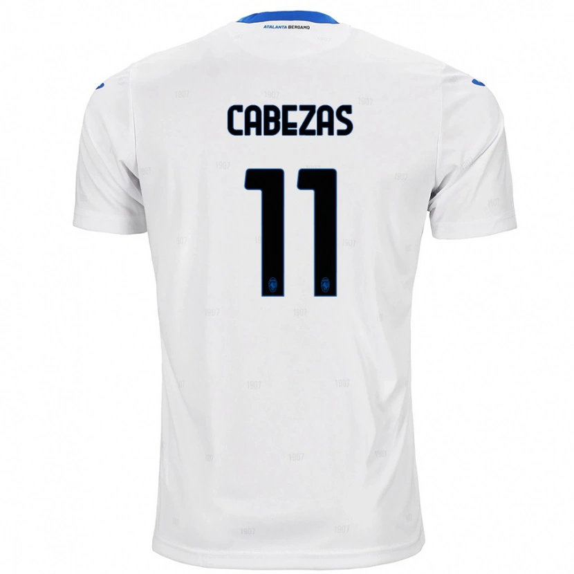 Danxen Kinderen Bryan Cabezas #11 Wit Uitshirt Uittenue 2024/25 T-Shirt