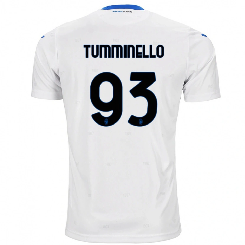 Danxen Kinderen Marco Tumminello #93 Wit Uitshirt Uittenue 2024/25 T-Shirt