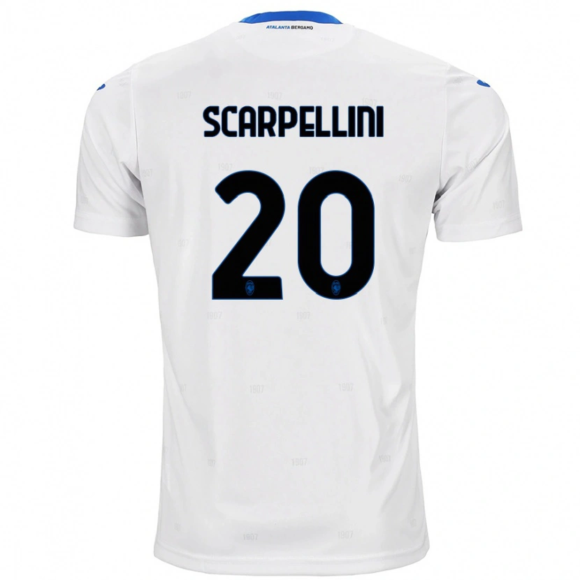 Danxen Kinderen Andrea Scarpellini #20 Wit Uitshirt Uittenue 2024/25 T-Shirt