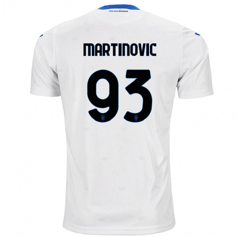 Danxen Kinderen Melania Martinovic #93 Wit Uitshirt Uittenue 2024/25 T-Shirt