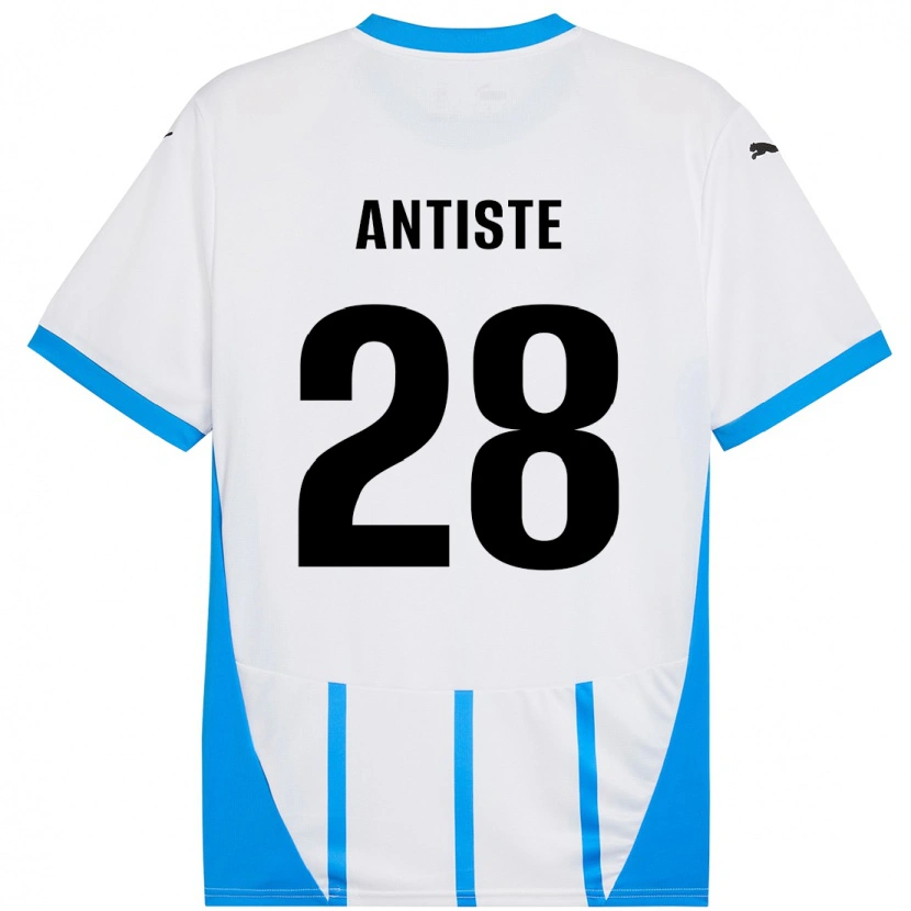 Danxen Kinderen Janis Antiste #28 Wit Blauw Uitshirt Uittenue 2024/25 T-Shirt