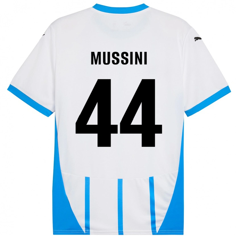 Danxen Kinderen Andrea Mussini #44 Wit Blauw Uitshirt Uittenue 2024/25 T-Shirt