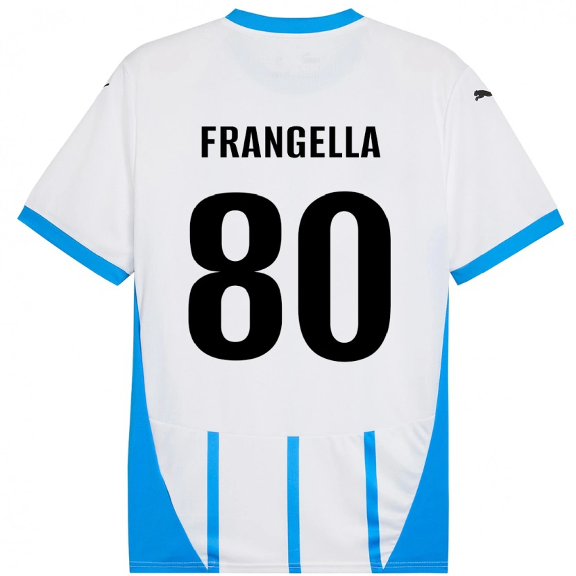 Danxen Kinderen Christian Frangella #80 Wit Blauw Uitshirt Uittenue 2024/25 T-Shirt