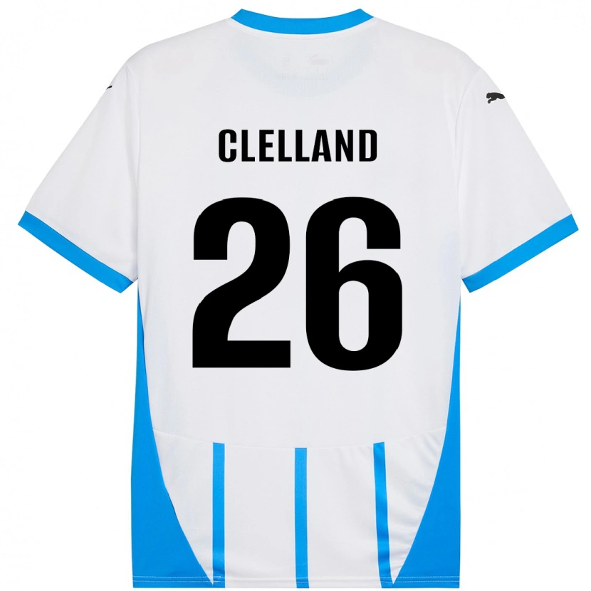 Danxen Kinderen Lana Clelland #26 Wit Blauw Uitshirt Uittenue 2024/25 T-Shirt