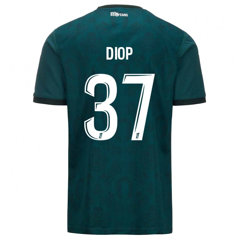 Danxen Kinderen Edan Diop #37 Donkergroen Uitshirt Uittenue 2024/25 T-Shirt