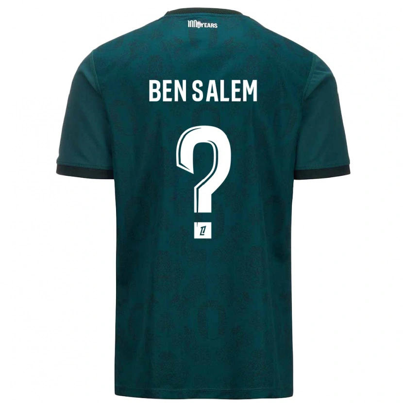 Danxen Kinderen Oualid Ben Salem #0 Donkergroen Uitshirt Uittenue 2024/25 T-Shirt