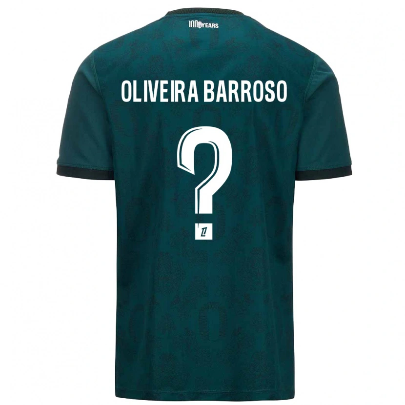 Danxen Kinderen Mickael Oliveira Barroso #0 Donkergroen Uitshirt Uittenue 2024/25 T-Shirt