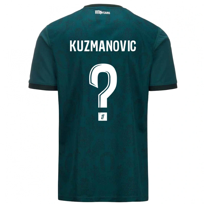 Danxen Kinderen Dejan Kuzmanovic #0 Donkergroen Uitshirt Uittenue 2024/25 T-Shirt