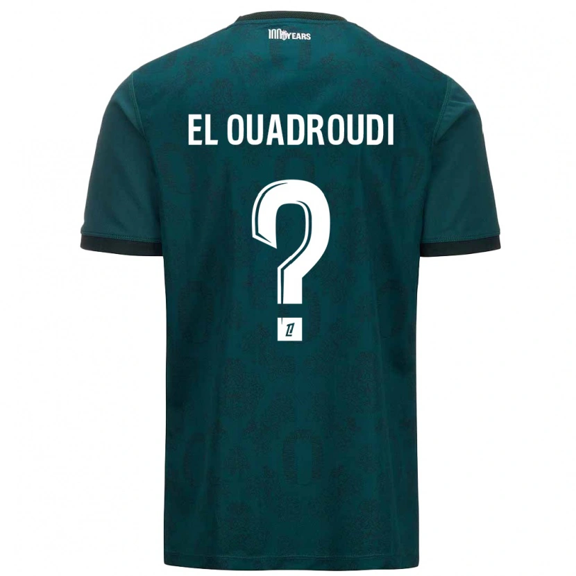 Danxen Kinderen Imrane El Ouadroudi #0 Donkergroen Uitshirt Uittenue 2024/25 T-Shirt