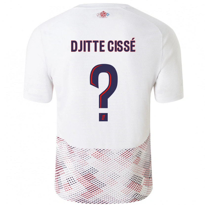 Danxen Kinderen Babacar Djitte Cissé #0 Wit Koningsblauw Uitshirt Uittenue 2024/25 T-Shirt