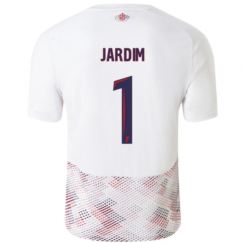 Danxen Kinderen Leo Jardim #1 Wit Koningsblauw Uitshirt Uittenue 2024/25 T-Shirt