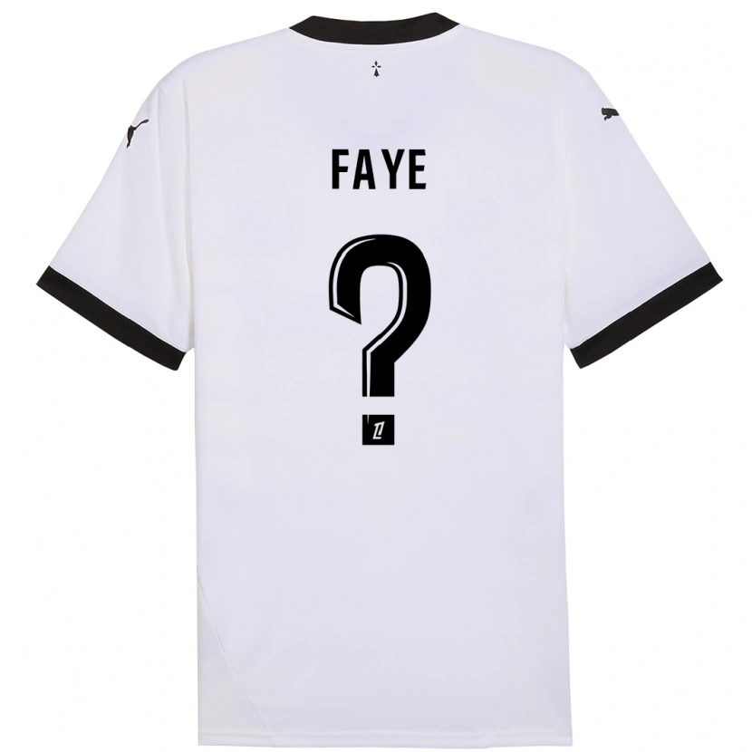 Danxen Kinderen Mikayil Faye #0 Wit Zwart Uitshirt Uittenue 2024/25 T-Shirt