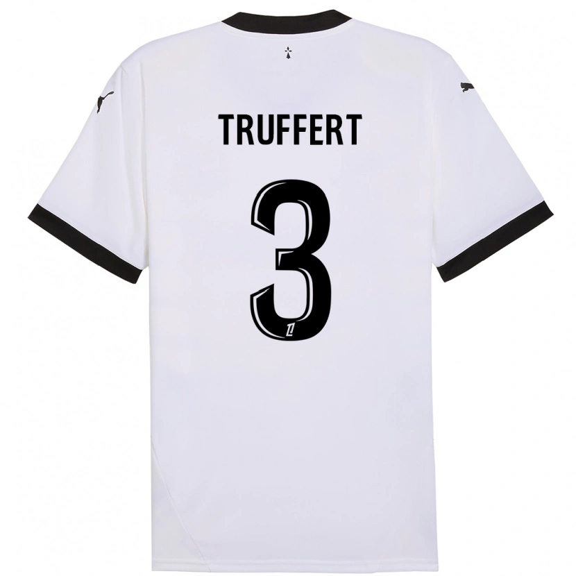 Danxen Kinderen Adrien Truffert #3 Wit Zwart Uitshirt Uittenue 2024/25 T-Shirt