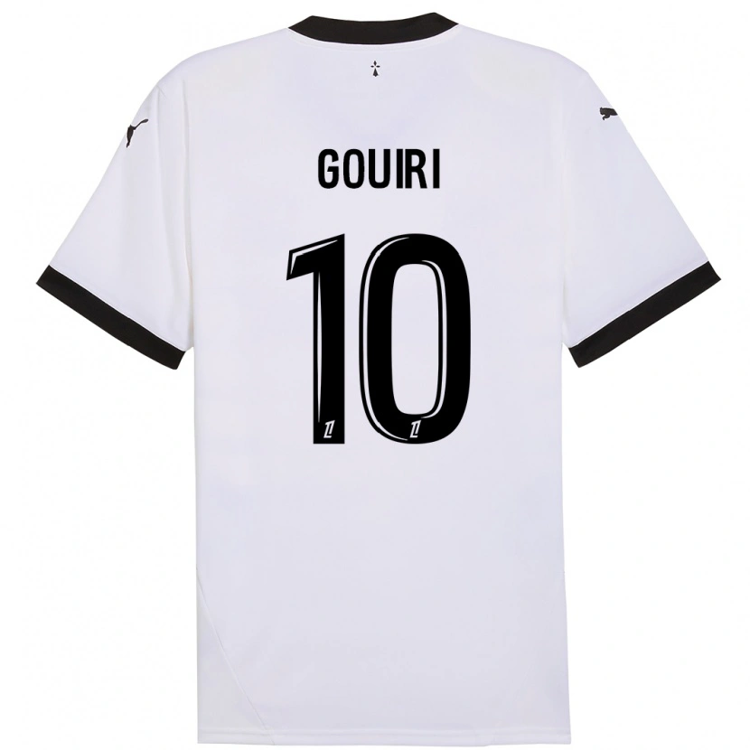 Danxen Kinderen Amine Gouiri #10 Wit Zwart Uitshirt Uittenue 2024/25 T-Shirt