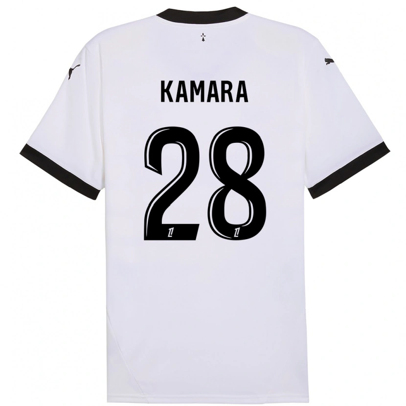 Danxen Kinderen Glen Kamara #28 Wit Zwart Uitshirt Uittenue 2024/25 T-Shirt