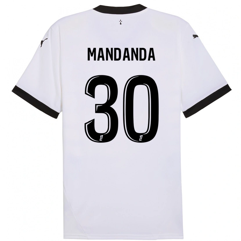 Danxen Kinderen Steve Mandanda #30 Wit Zwart Uitshirt Uittenue 2024/25 T-Shirt