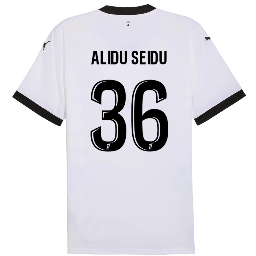 Danxen Kinderen Alidu Seidu #36 Wit Zwart Uitshirt Uittenue 2024/25 T-Shirt