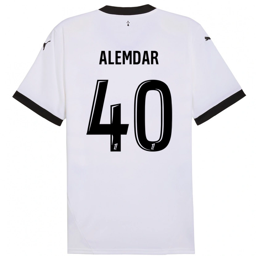 Danxen Kinderen Doğan Alemdar #40 Wit Zwart Uitshirt Uittenue 2024/25 T-Shirt