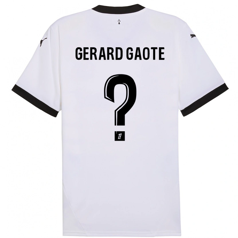 Danxen Kinderen Steven Gerard Gaote #0 Wit Zwart Uitshirt Uittenue 2024/25 T-Shirt