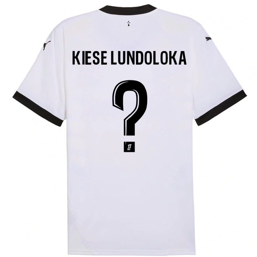 Danxen Kinderen Jeanslor Kiese Lundoloka #0 Wit Zwart Uitshirt Uittenue 2024/25 T-Shirt