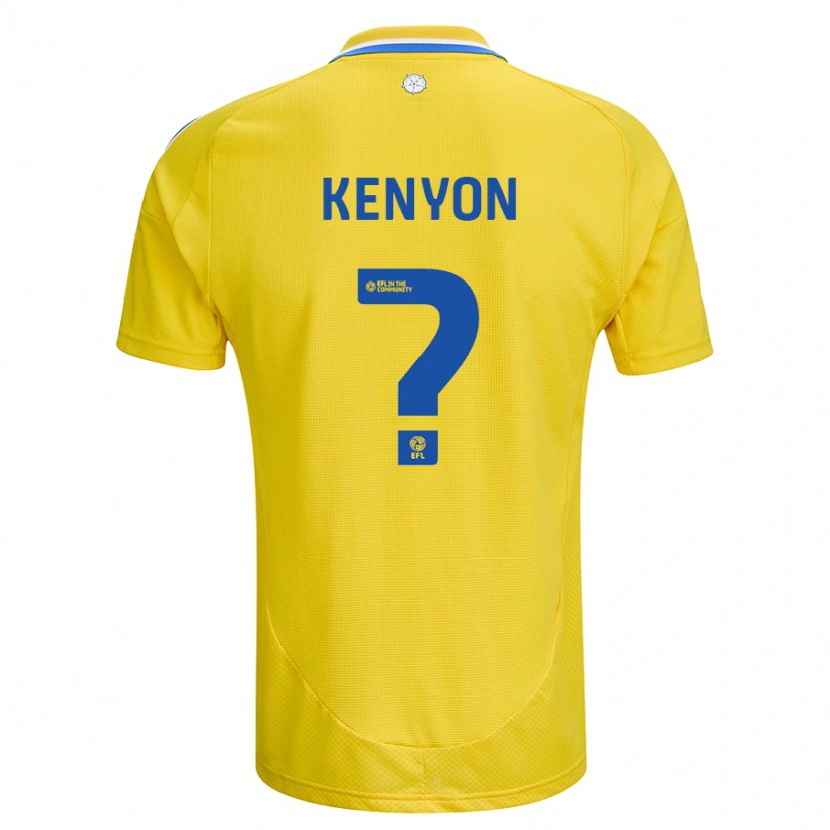 Danxen Kinderen George Kenyon #0 Geel Blauw Uitshirt Uittenue 2024/25 T-Shirt