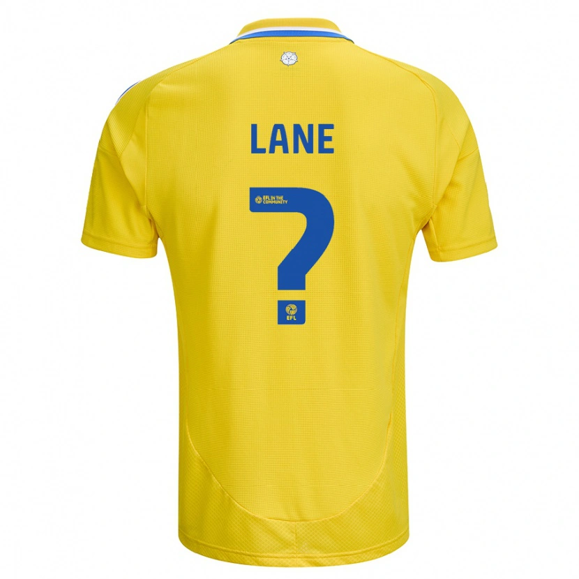 Danxen Kinderen Freddie Lane #0 Geel Blauw Uitshirt Uittenue 2024/25 T-Shirt