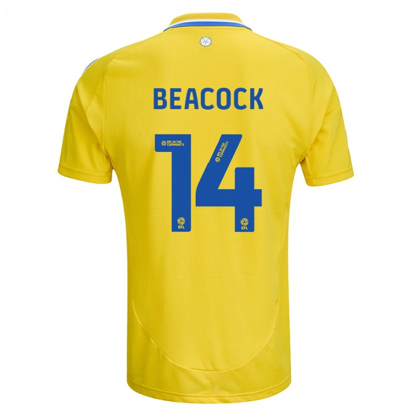 Danxen Kinderen Molly Beacock #14 Geel Blauw Uitshirt Uittenue 2024/25 T-Shirt