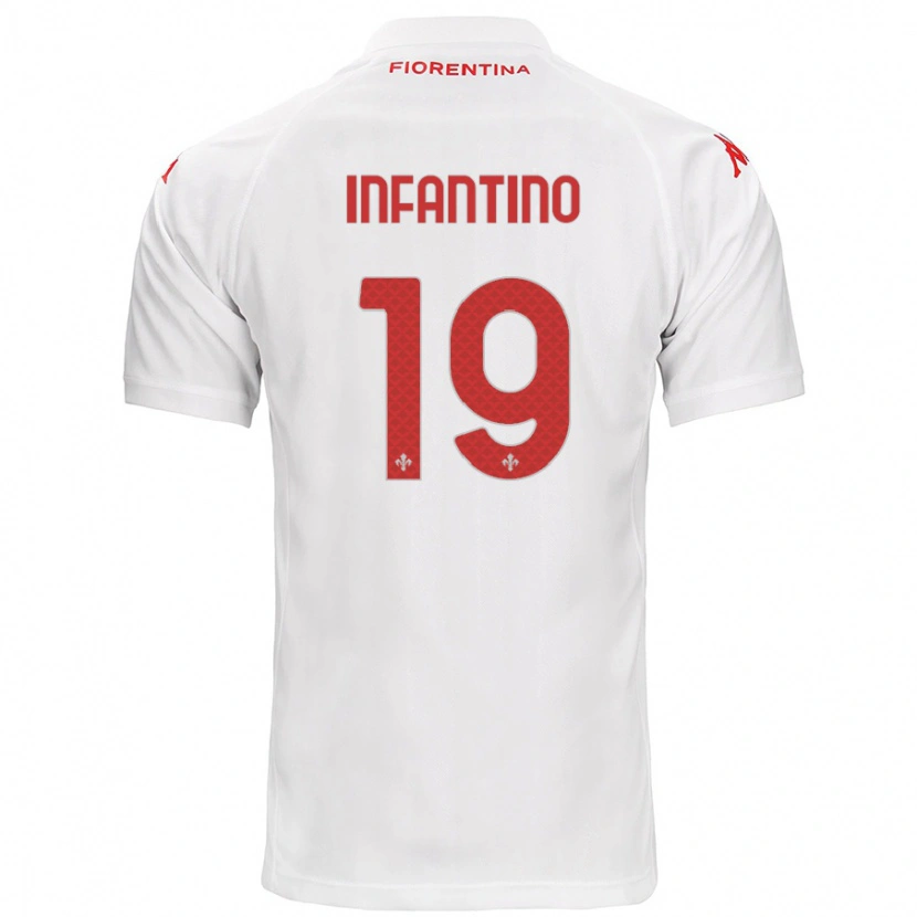 Danxen Kinderen Gino Infantino #19 Wit Uitshirt Uittenue 2024/25 T-Shirt