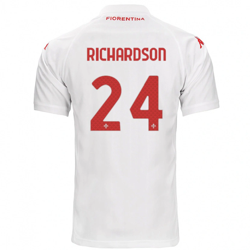 Danxen Kinderen Amir Richardson #24 Wit Uitshirt Uittenue 2024/25 T-Shirt