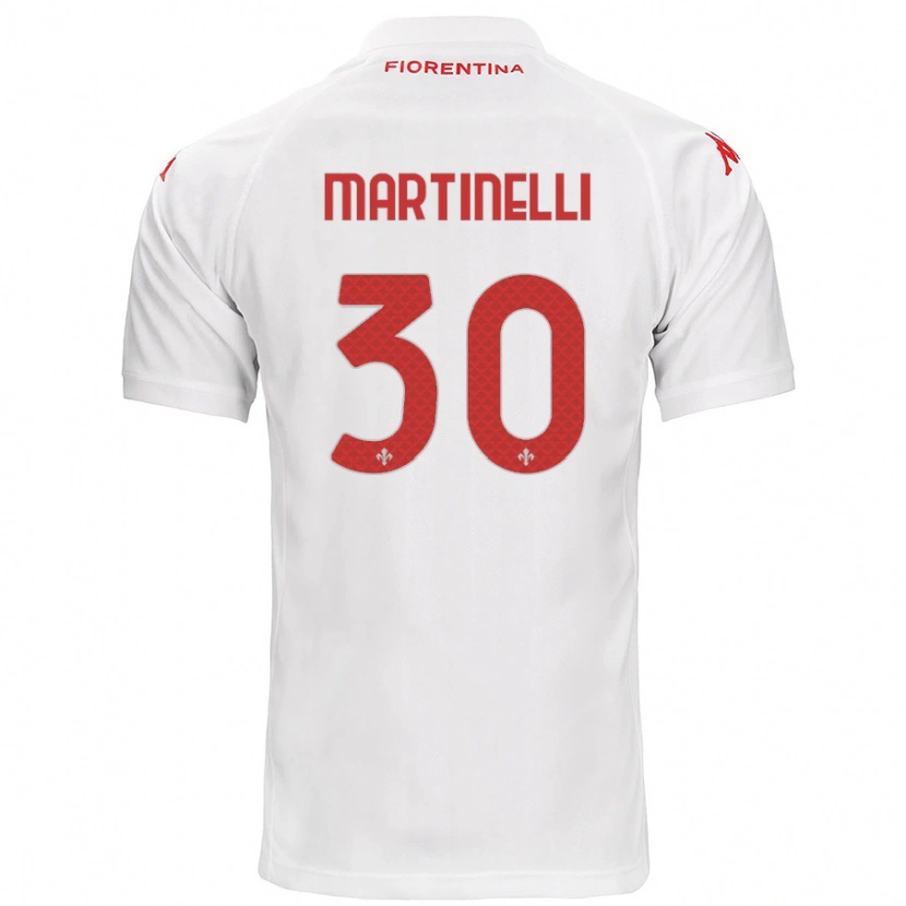 Danxen Kinderen Tommaso Martinelli #30 Wit Uitshirt Uittenue 2024/25 T-Shirt