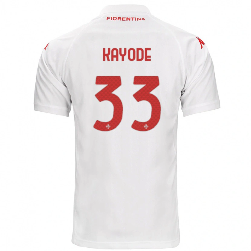 Danxen Kinderen Michael Kayode #33 Wit Uitshirt Uittenue 2024/25 T-Shirt