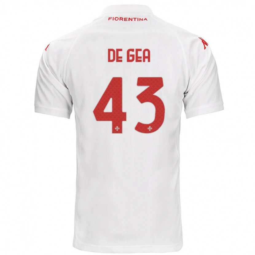 Danxen Kinderen David De Gea #43 Wit Uitshirt Uittenue 2024/25 T-Shirt