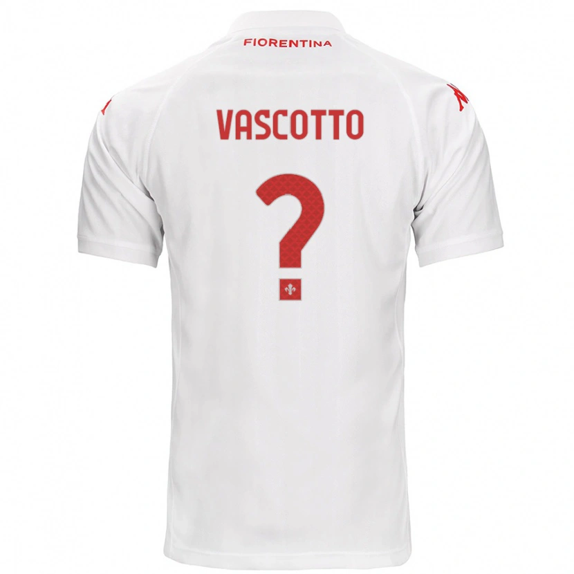 Danxen Kinderen Edoardo Vascotto #0 Wit Uitshirt Uittenue 2024/25 T-Shirt