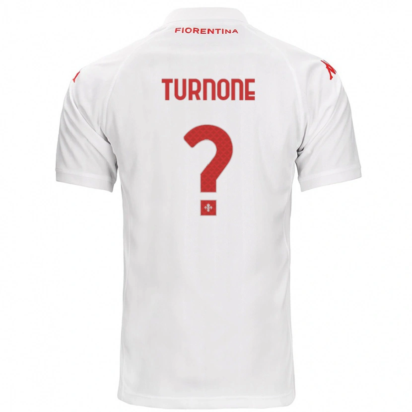 Danxen Kinderen Niccolò Turnone #0 Wit Uitshirt Uittenue 2024/25 T-Shirt