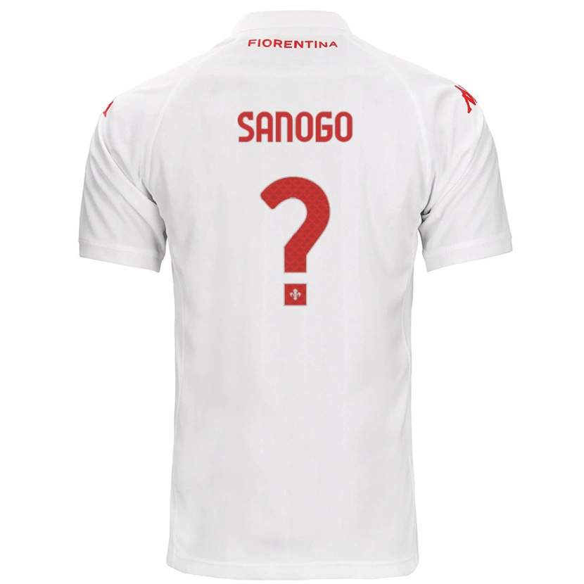 Danxen Kinderen Bassidy Sanogo #0 Wit Uitshirt Uittenue 2024/25 T-Shirt