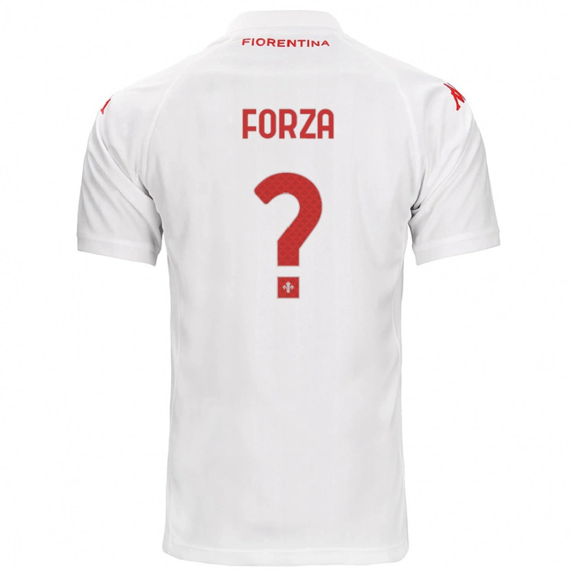 Danxen Kinderen Francesco Forza #0 Wit Uitshirt Uittenue 2024/25 T-Shirt