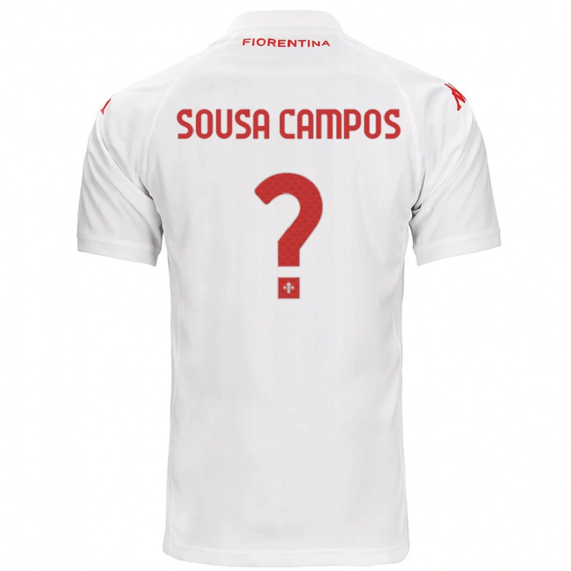 Danxen Kinderen Matteo Sousa Campos #0 Wit Uitshirt Uittenue 2024/25 T-Shirt