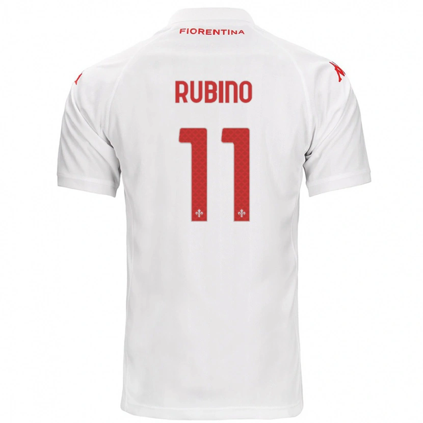 Danxen Kinderen Tommaso Rubino #11 Wit Uitshirt Uittenue 2024/25 T-Shirt