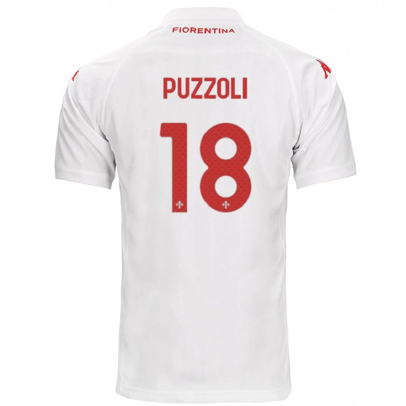 Danxen Kinderen Giorgio Puzzoli #18 Wit Uitshirt Uittenue 2024/25 T-Shirt