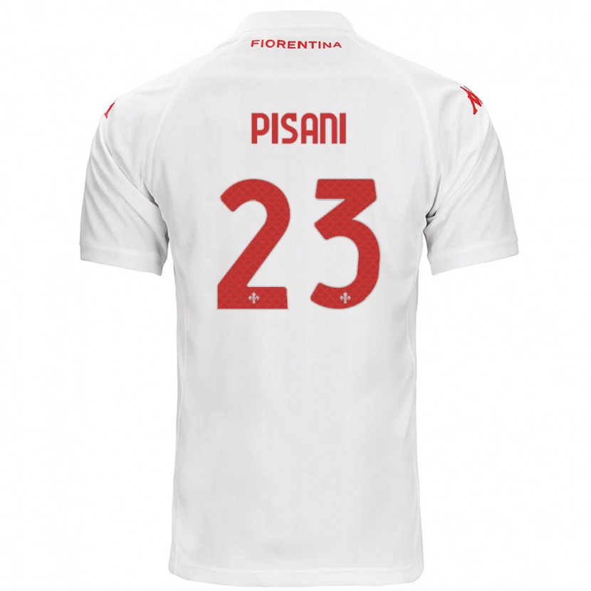 Danxen Kinderen Diego Pisani #23 Wit Uitshirt Uittenue 2024/25 T-Shirt