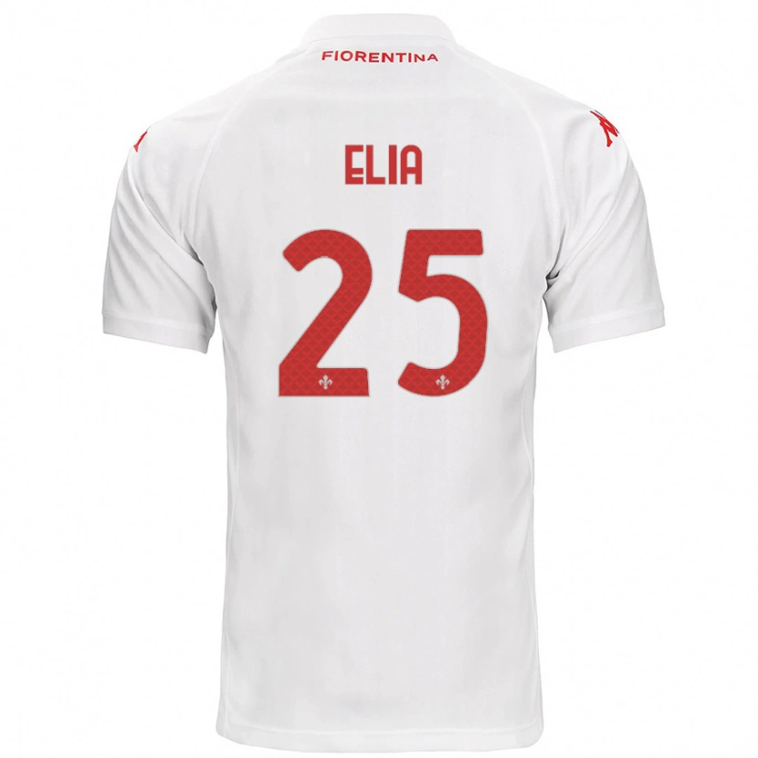 Danxen Kinderen Mirko Elia #25 Wit Uitshirt Uittenue 2024/25 T-Shirt